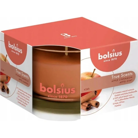 Bolsius Aromatic 2.0 Glass Apple Cinammon ароматическая свеча 1×1 шт, размер 90 x 63 мм: цены и характеристики