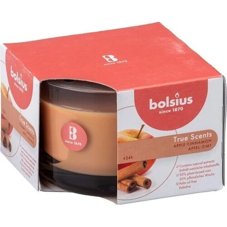 Bolsius Aromatic 2.0 Glass Apple Cinammon ароматическая свеча 1×1 шт, размер 90 x 63 мм: цены и характеристики