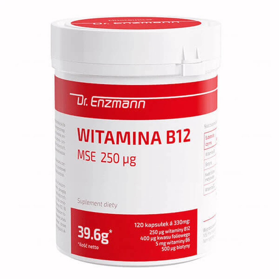 Mito-Pharma Вітамін B12 MSE 250 мкг, 120 капсул: ціни та характеристики
