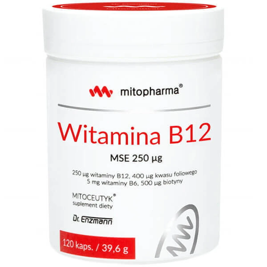 Mito-Pharma Вітамін B12 MSE 250 мкг, 120 капсул: ціни та характеристики