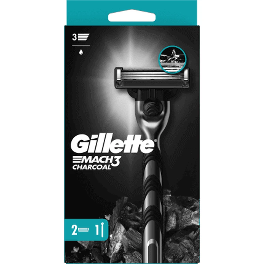 Угольная бритва Gillette, 1 шт.: цены и характеристики