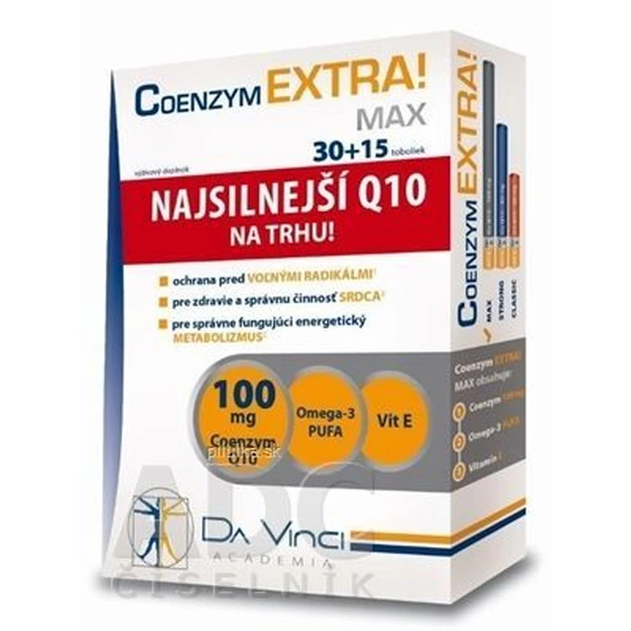 Коэнзим COENZYM EXTRA MAX 100 MG - DA VINCI 45 капсул: цены и характеристики