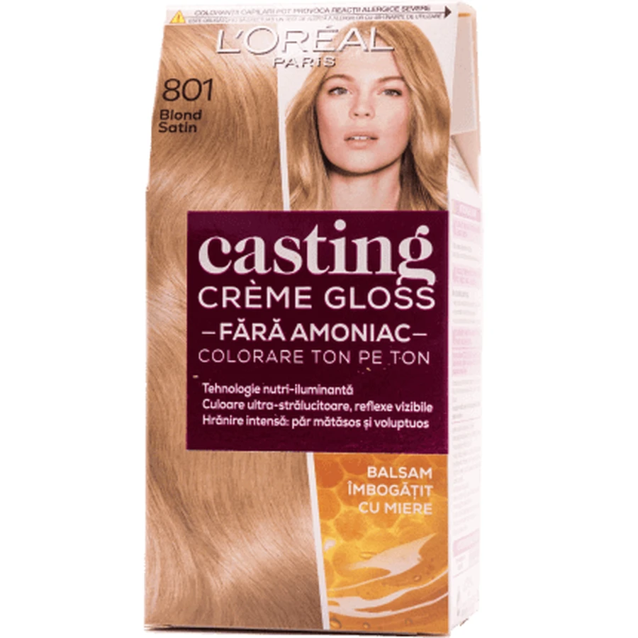 Loreal Paris CASTING CREME GLOSS CASTING CREME GLOSS Satin Blonde 801, 1 шт.: ціни та характеристики