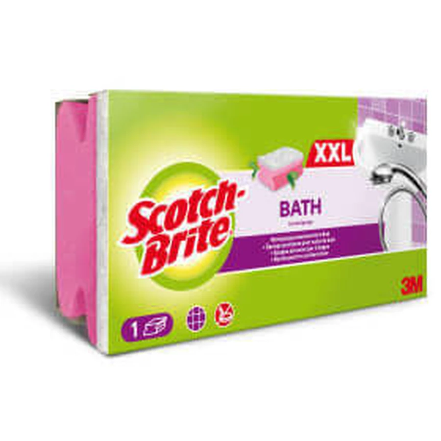 Scotch&Soda scotch brite скотч-брайт губка для ванны, защищающая ногти, 1 шт: цены и характеристики