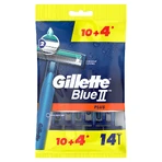 Gillette Blue II Plus, одноразові бритви, 10 шт + 4 шт: ціни та характеристики