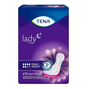 Урологічні прокладки Tena Lady Maxi Night, ночні, 6 крапель, 12 штук