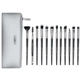 Набор из 12 кистей для макияжа Senso Pro Milano Black Silver + сумка