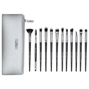 Набор из 12 кистей для макияжа Senso Pro Milano Black Silver + сумка