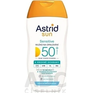 ASTRID SUN SENSITIVE Солнцезащитный лосьон 50+ 1x150 мл, Солнцезащитный лосьон