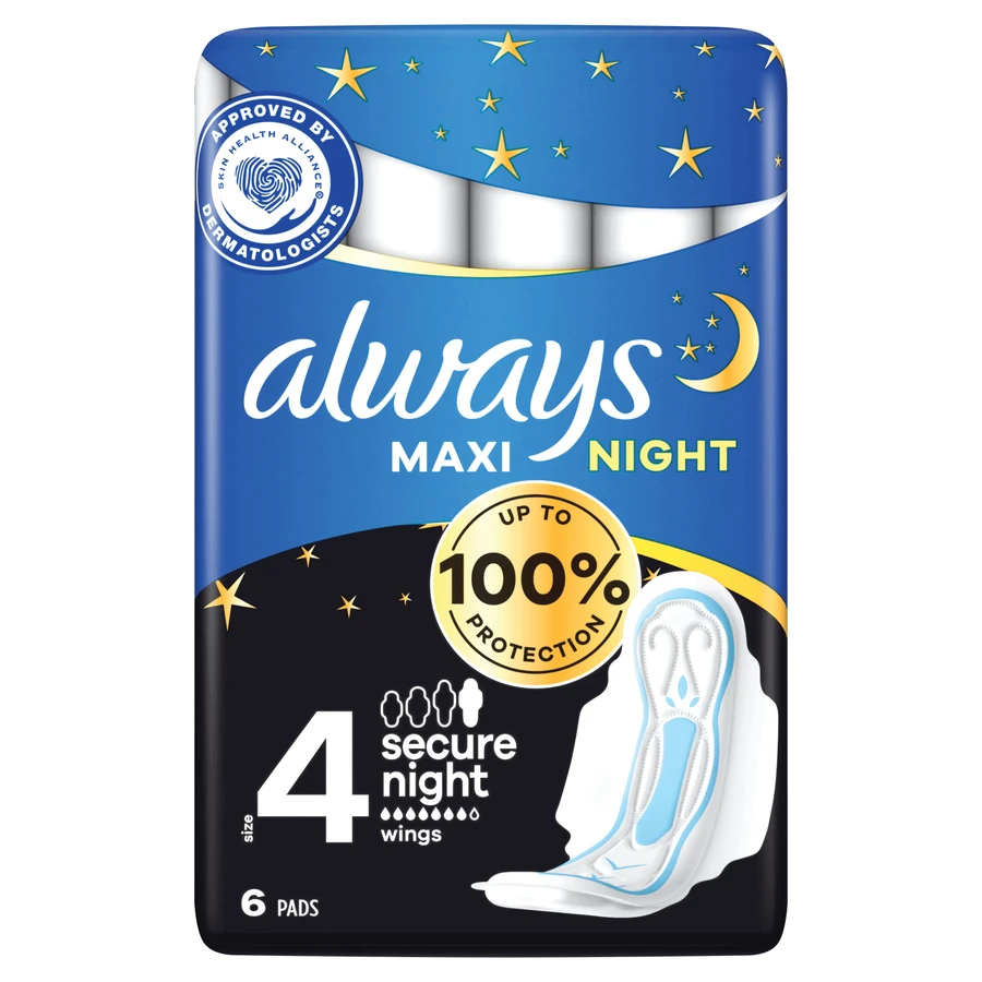 Always Maxi Secure Night, пакеты, 6 шт.: цены и характеристики