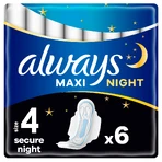 Always Maxi Secure Night, пакеты, 6 шт.: цены и характеристики