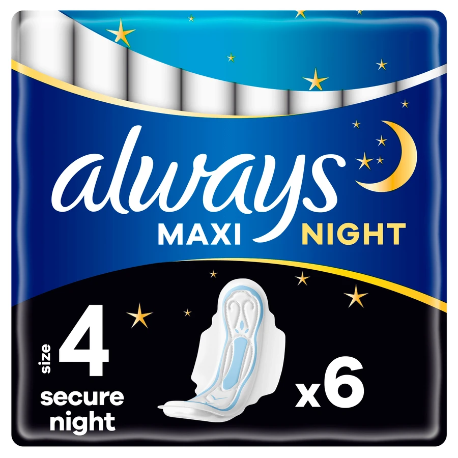 Always Maxi Secure Night, пакеты, 6 шт.: цены и характеристики