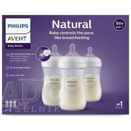 Philips AVENT Faa Natural Response 260 мл, 1м+ 3 шт 1×3 шт, faka: цены и характеристики