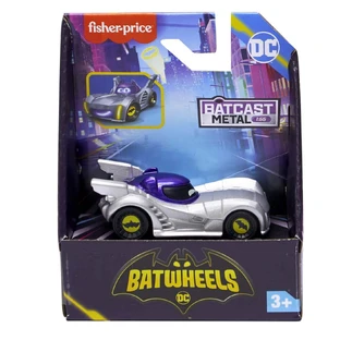 Металлический Бэтмобиль бронированный Batwheels Batmobile, масштаб 1:55, +3 года, Fisher Price