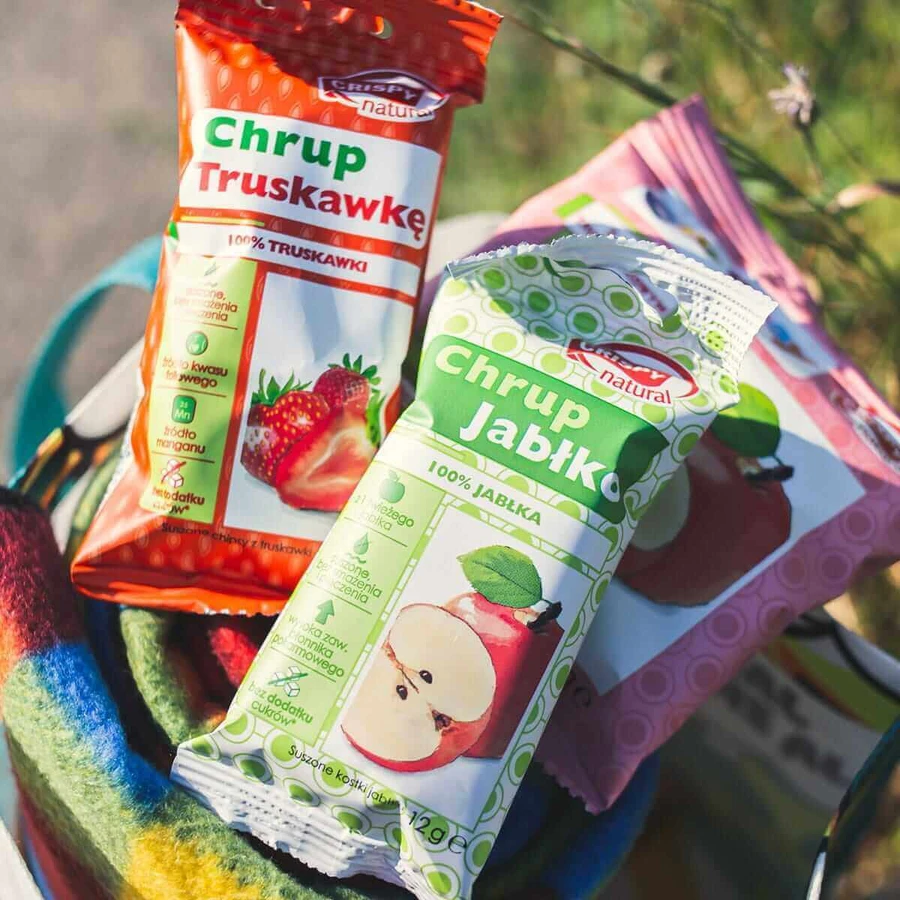 Хрустке яблуко Natural Crunch Apple, сушені яблучні кубики, 12 г: ціни та характеристики