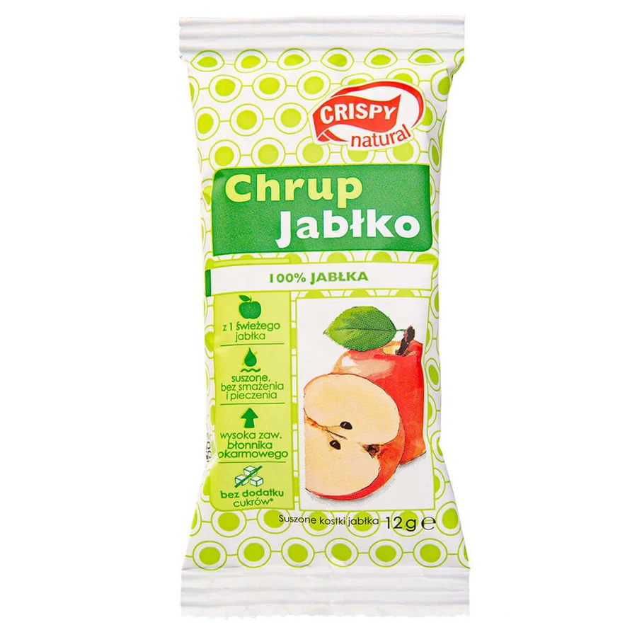 Хрустке яблуко Natural Crunch Apple, сушені яблучні кубики, 12 г: ціни та характеристики