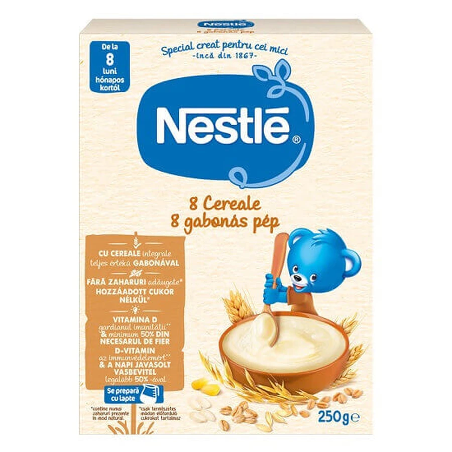 Каша з вітамінами та мінералами, +8 місяців, 250 г, Nestle: ціни та характеристики