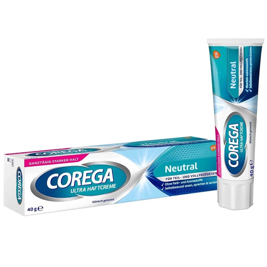 Corega Super Strong, фіксуючий крем для зубних протезів, нейтральний, 40 г: ціни та характеристики