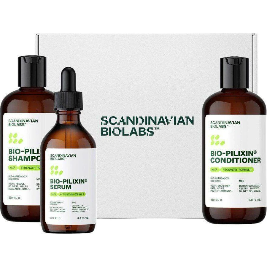 Scandavian Biolabs® Засоби для росту волосся для чоловіків - шампунь + кондиціонер + сироватка: ціни та характеристики