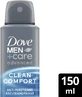 DOVE MEN+CARE Антиперспірант Advanced Clean Comfort Спрей 150 мл