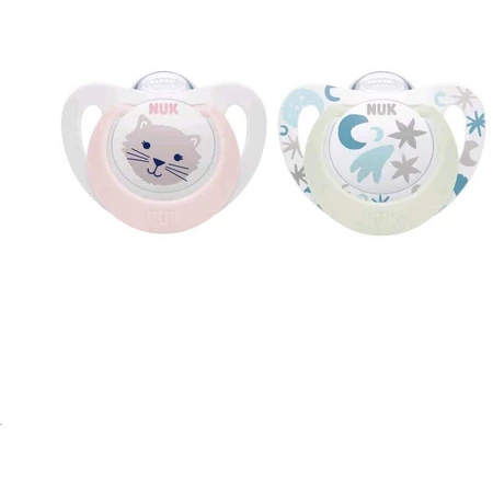 Nuk Пустышка Star De&Night 0-6 м 2 шт: цены и характеристики