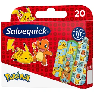 Дитячі пластирі Salvequick Покемон, 20 шт.