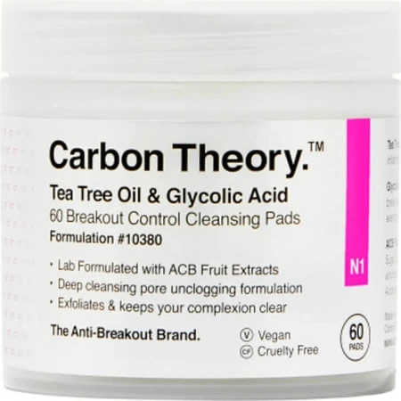 Carbon Theory, Очищувальні подушечки для обличчя 60 шт, Очищувальні подушечки для обличчя: ціни та характеристики