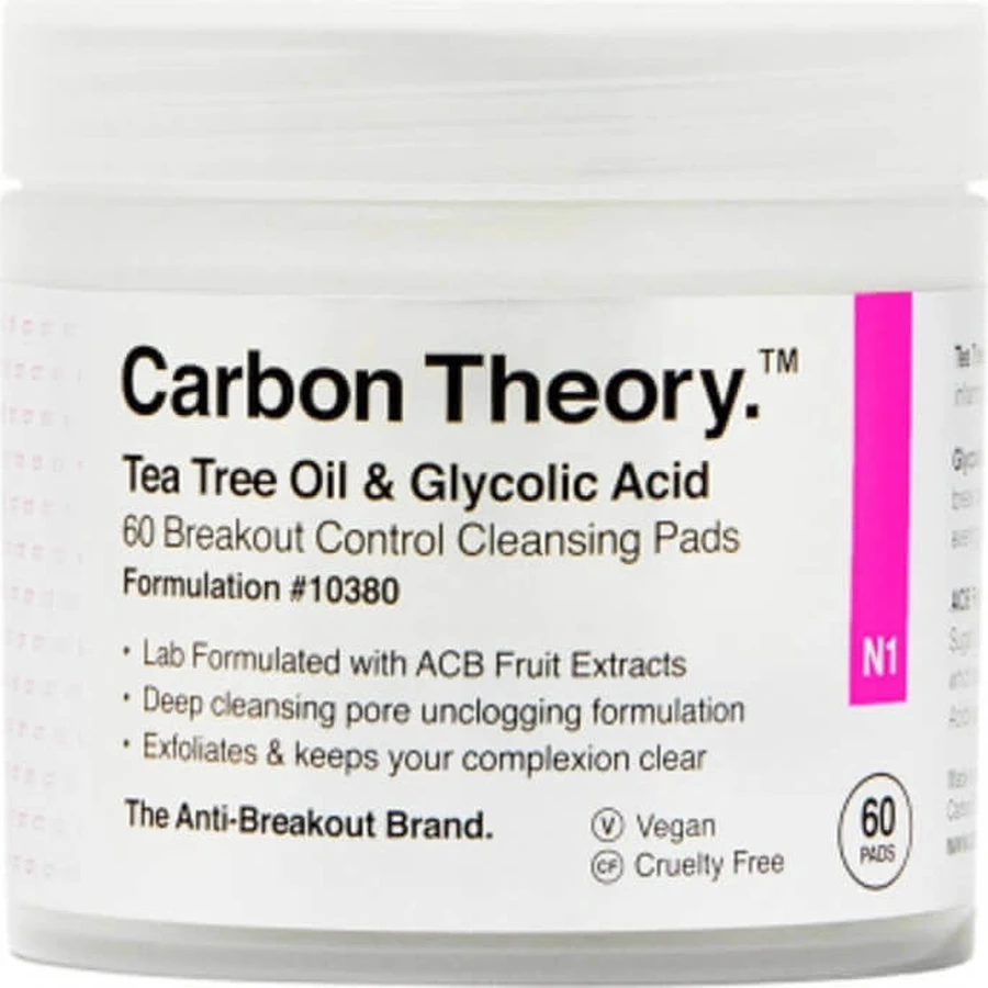 Carbon Theory, Очищувальні подушечки для обличчя 60 шт, Очищувальні подушечки для обличчя: ціни та характеристики