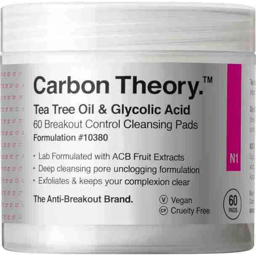 Carbon Theory, Очищувальні подушечки для обличчя 60 шт, Очищувальні подушечки для обличчя: ціни та характеристики