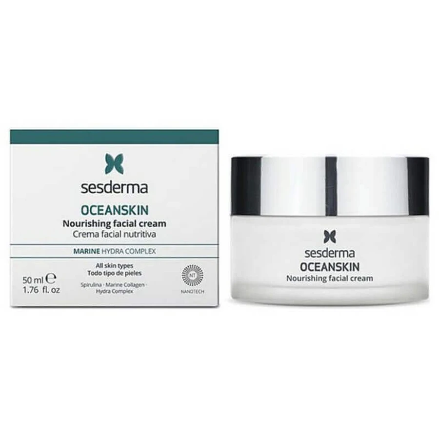 Sesderma Hidraderm Hyal, липосомная сыворотка для лица, 30 мл + Oceanskin, восстанавливающий крем для лица, 50 мл: цены и характеристики