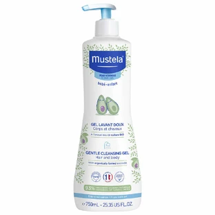 Гель для волос и тела Mustela, очищающий, с рождения 750 мл