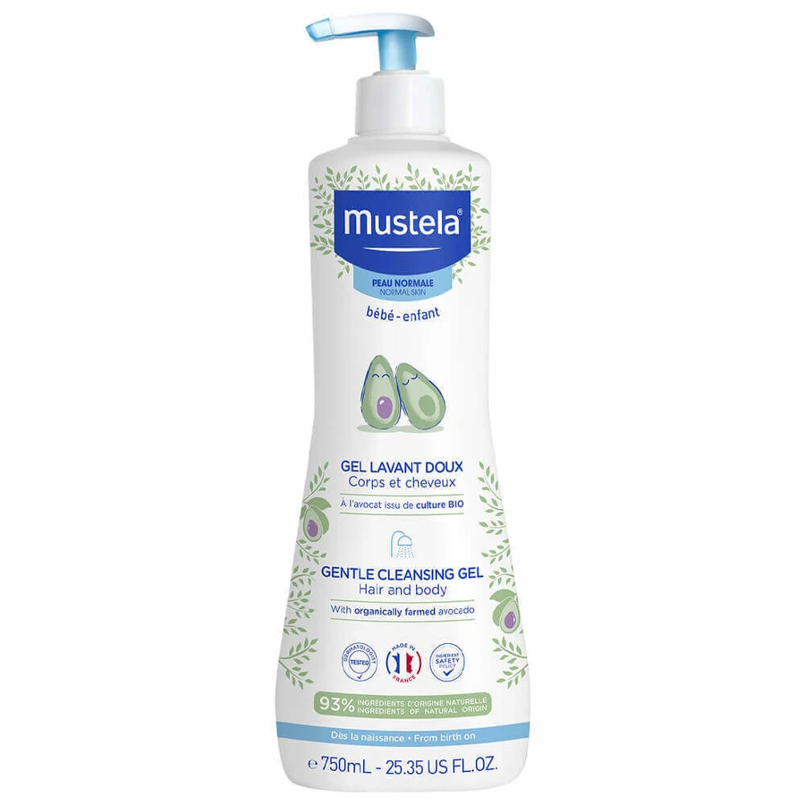 Гель для волос и тела Mustela, очищающий, с рождения 750 мл: цены и характеристики