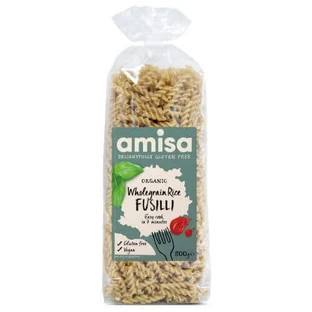 Аміса безглютеновий цільнозерновий рис Fusilli, 500 г, Bio Holistic