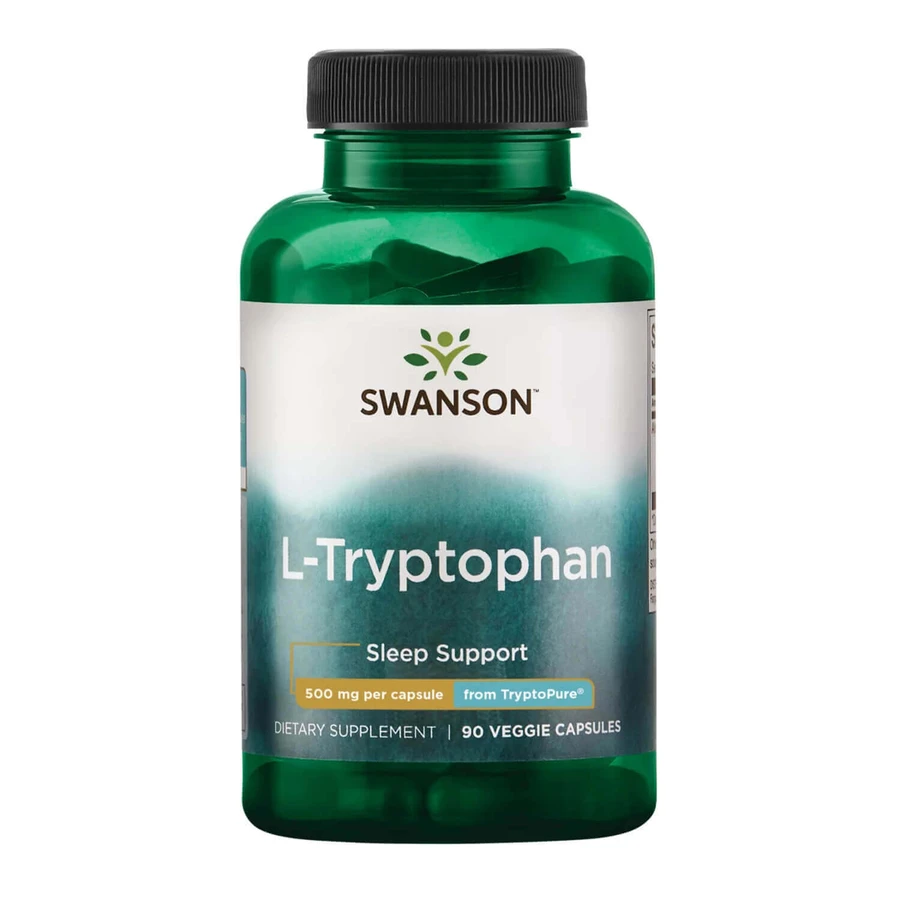 Swanson L-триптофан TryptoPure, L-триптофан 500 мг, 90 вегетаріанських капсул: ціни та характеристики