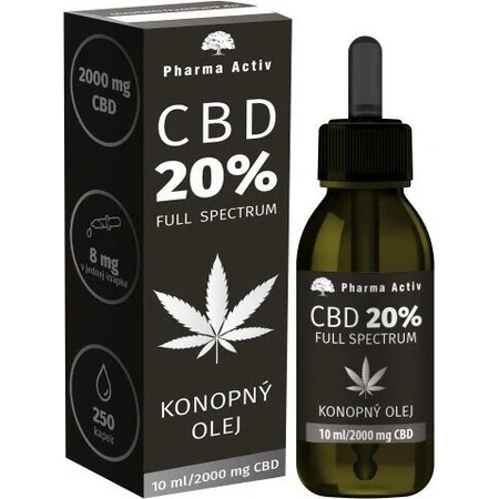 Pharma Activ CBD 20% Full Spectrum HEMP OIL 1×10 мл, конопляное масло: цены и характеристики