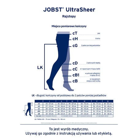 Jobst Ultra Sheer, компрессионные колготки, CCL2, закрытый носок, размер 5, черный: цены и характеристики