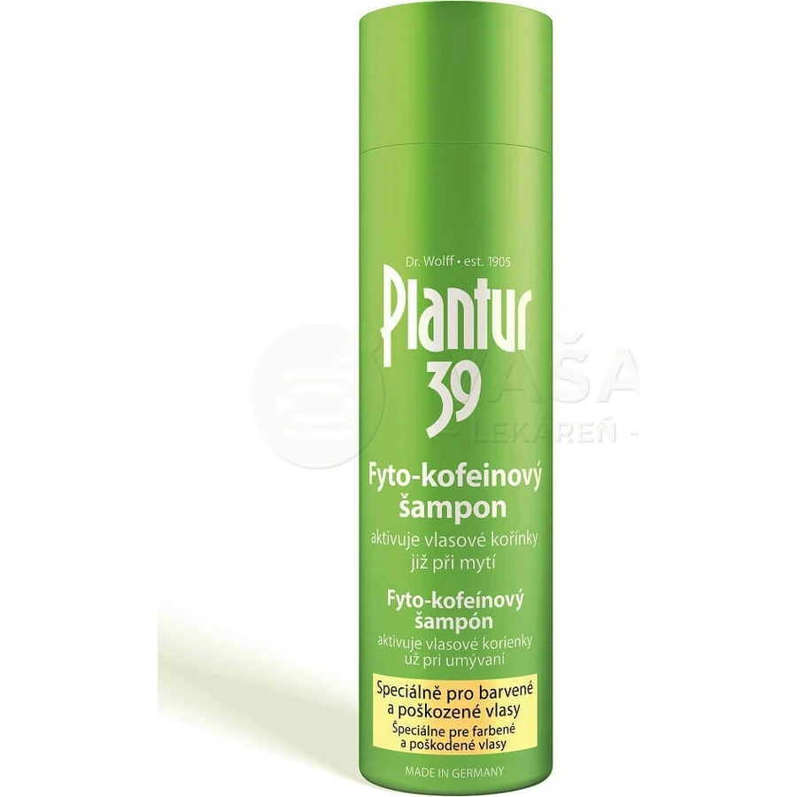 Plantur 39 Фіто-кофеїновий шампунь для фарбованого волосся 1×250 мл, шампунь з кофеїном: ціни та характеристики