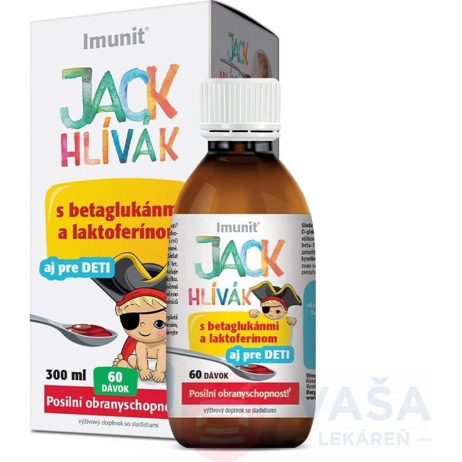 HLIVA JACK JACK SIRUP Глюканы, Лактоферрин-Иммун 1×300 мл, сироп для детей (60 доз): цены и характеристики