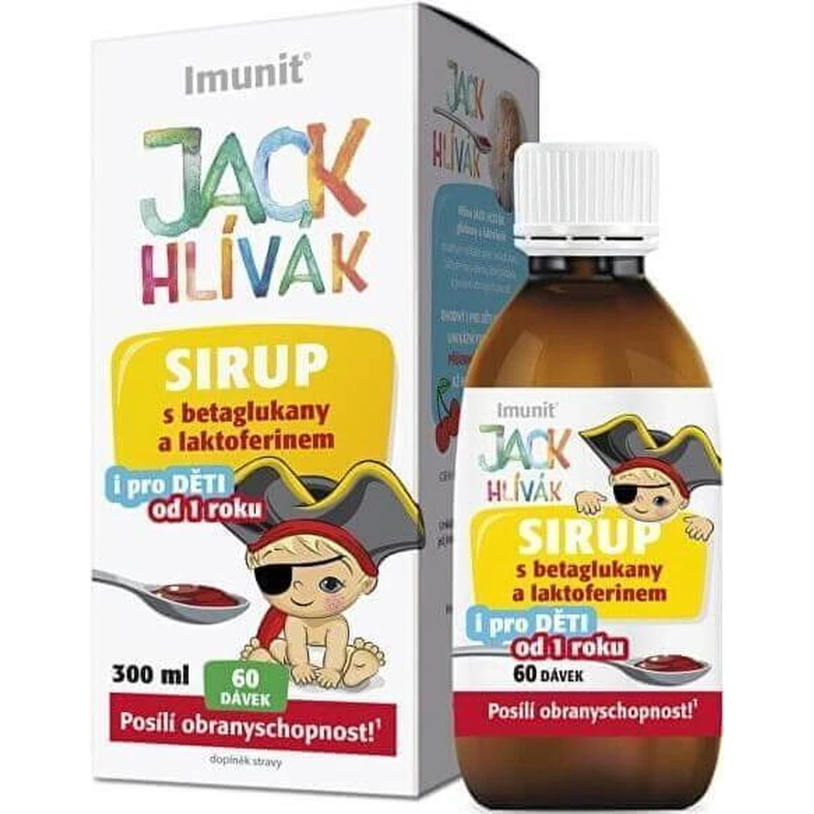 HLIVA JACK JACK SIRUP Глюканы, Лактоферрин-Иммун 1×300 мл, сироп для детей (60 доз): цены и характеристики