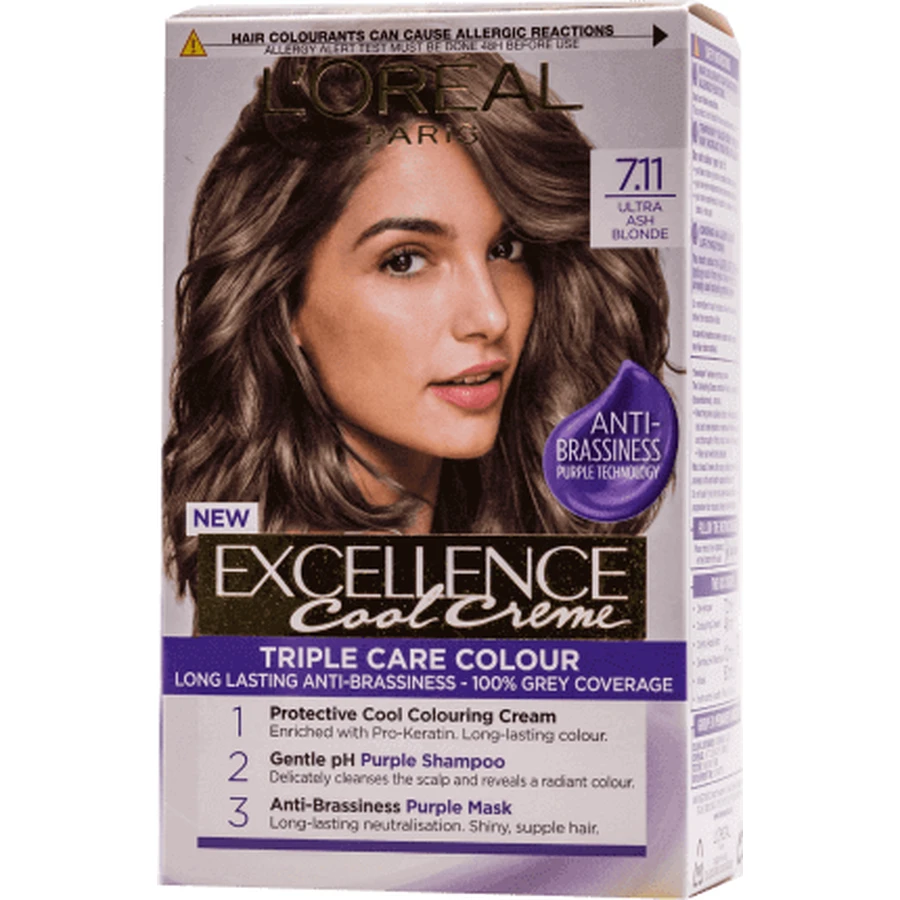Loreal Paris EXCELLENCE CREME Стійка фарба для волосся з аміаком 7.11, 1 шт.: ціни та характеристики