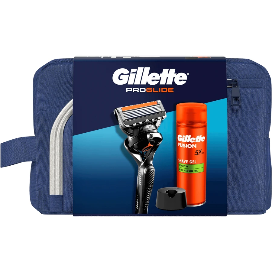 Gillette Travel Set бритва ProGlide + гель для гоління Fusion 200 мл + підставка: ціни та характеристики
