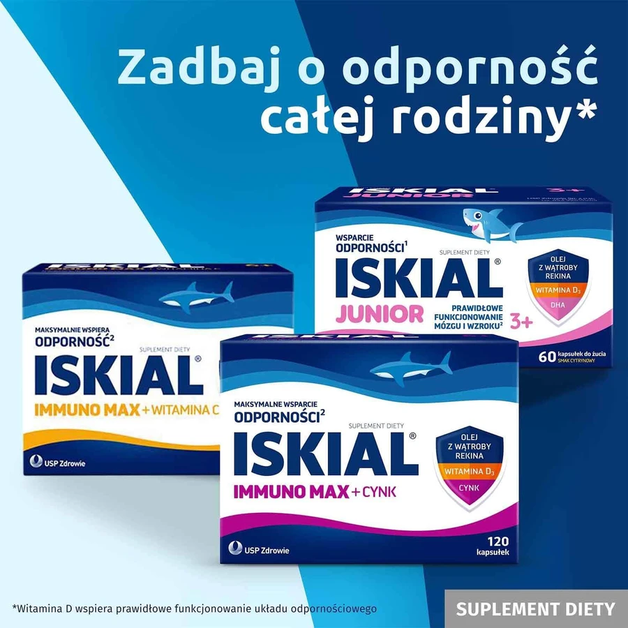 Искиал Иммуно Макс + Чеснок USP Iskial Immuno Max + Czosnek для детей старше 6 лет и взрослых, 120 капсул: цены и характеристики