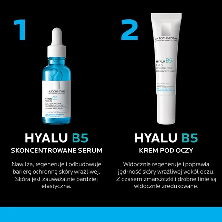 Набір La Roche-Posay Hyalu B5, сироватка проти зморшок, 30 мл + крем для шкіри навколо очей проти зморшок, 15 мл: ціни та характеристики