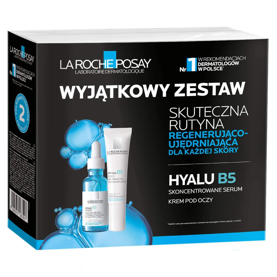 Набір La Roche-Posay Hyalu B5, сироватка проти зморшок, 30 мл + крем для шкіри навколо очей проти зморшок, 15 мл: ціни та характеристики