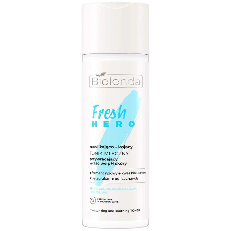 Bielenda Fresh Hero, зволожувально-заспокійливий молочний тонік, що відновлює pH шкіри, 200 мл: ціни та характеристики