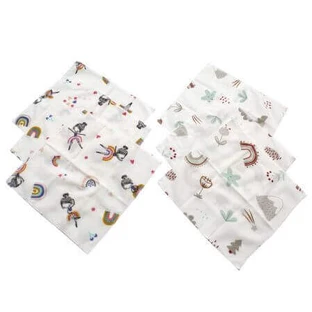Бавовняна хустинка, 25 см х 25 см, Дитячі халати, 6 штук, Baltic bebe