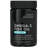 Омега-3, риб'ячий жир Sports Research Omega-3 Fish Oil, потрійна сила, 1250 мг, 90 гелевих капсул