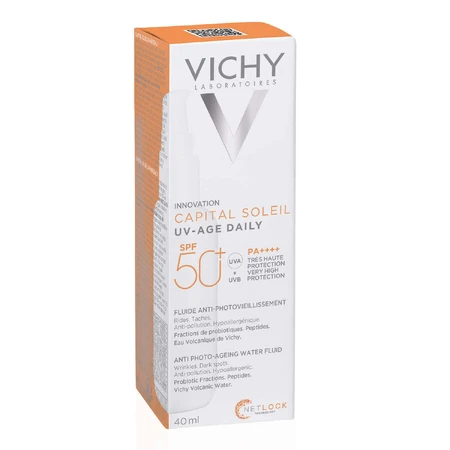 Флюїд для обличчя Vichy Capital Soleil UV AGE SPF 50+, проти фотостаріння, 40 мл: ціни та характеристики
