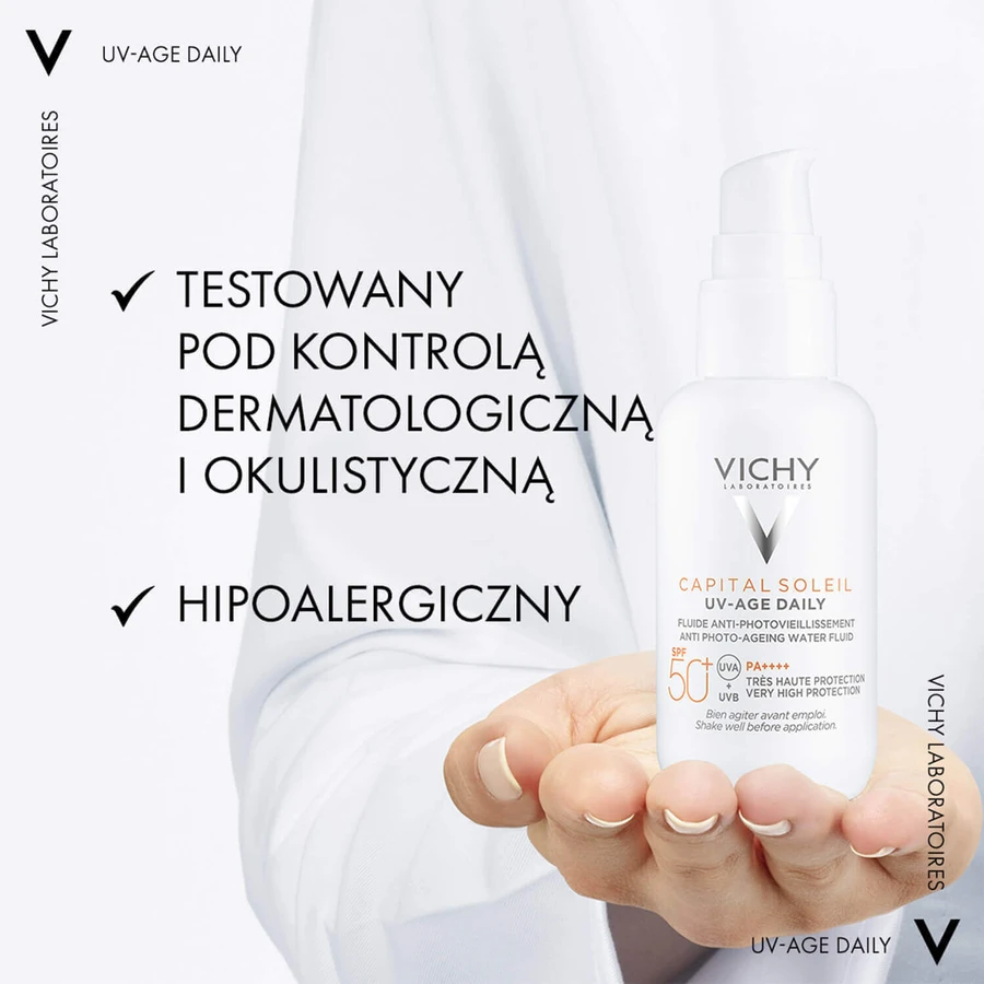 Флюїд для обличчя Vichy Capital Soleil UV AGE SPF 50+, проти фотостаріння, 40 мл: ціни та характеристики