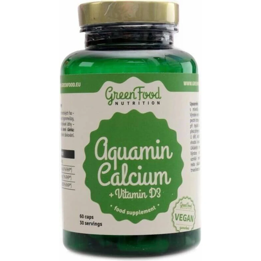 GreenFood Nutrition Aquamin Calcium + Vit D3 60 капсул 1×60 капсул: ціни та характеристики